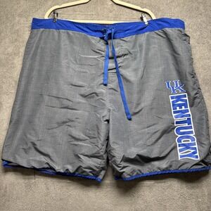 University of‎ Kentucky Wildcats Swim Trunks Men's 2XL Gray Blue Pool Shorts